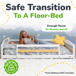 Twin Size Montessori-Inspired Floor Bed with Safety Guardrails for Kids by Ocodile.com