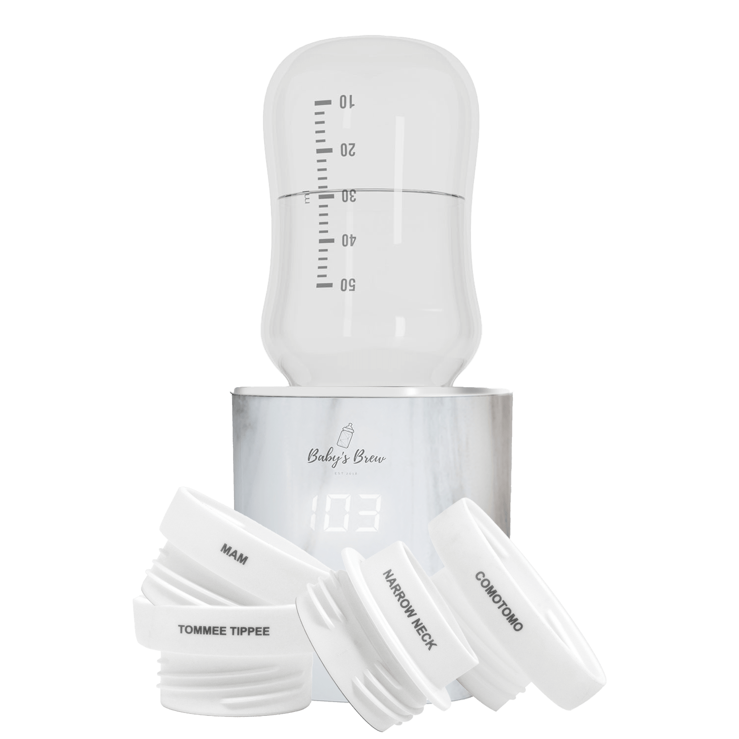 The Baby's Brew 3.0 Portable Bottle Warmer Adapter Set (Warmer + Four Adapters)Everetts Place