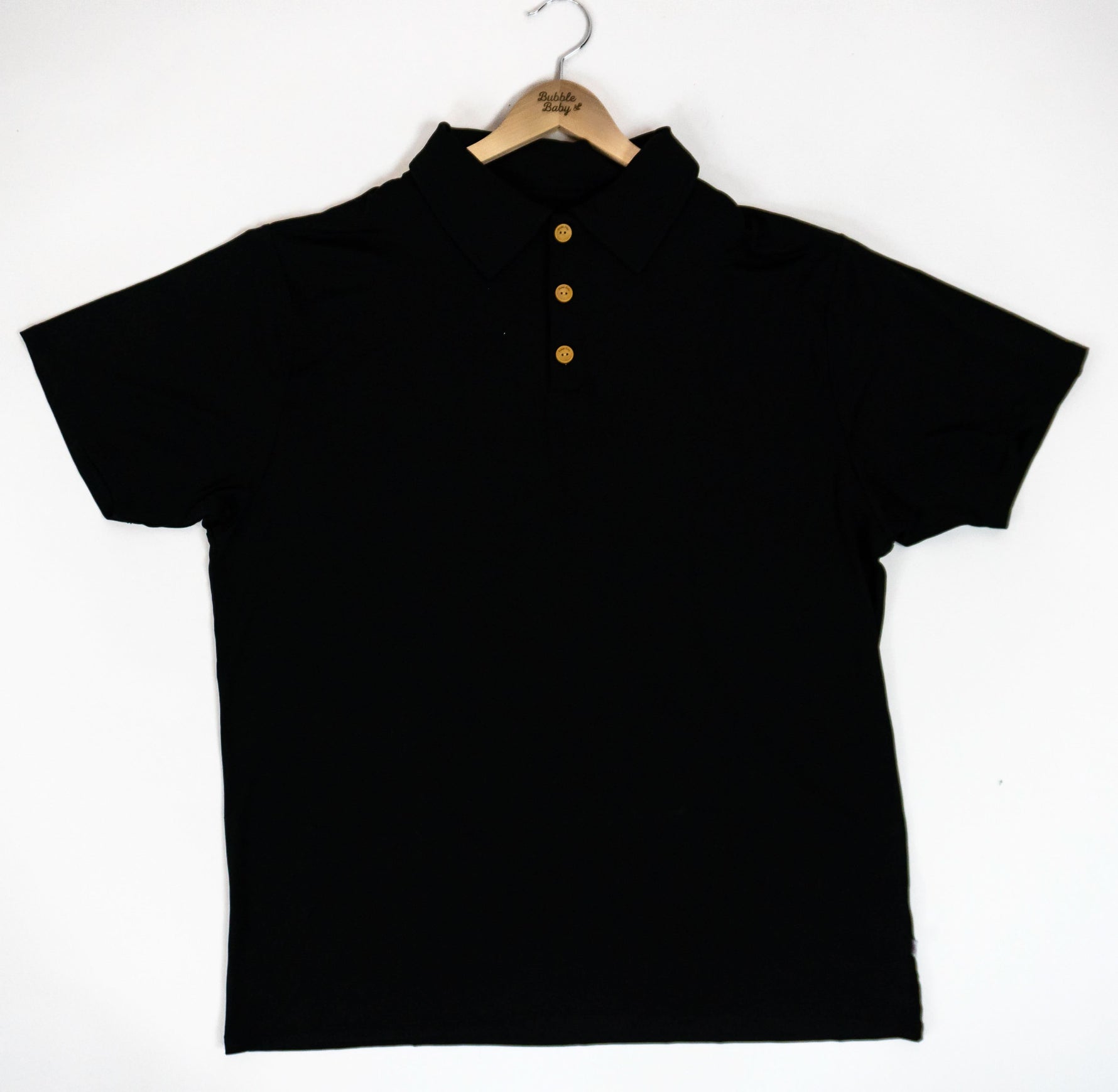 Adult short-sleeve collared polo shirt in a dark Nightfall shade.