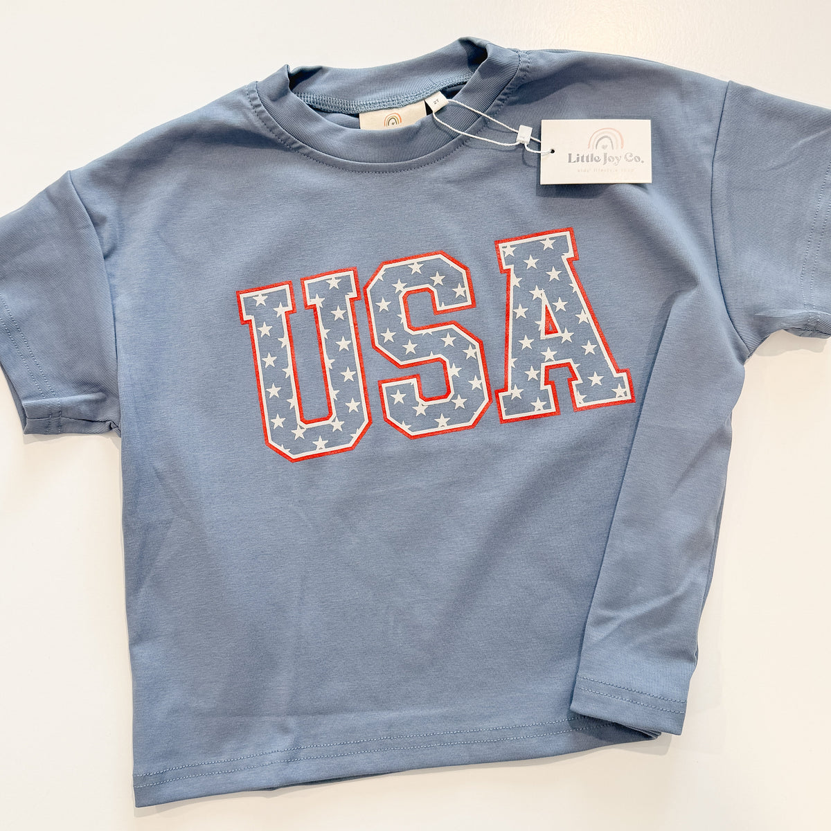 USA Stars Oversized Tee by Little Joy Co. at Everetts Place