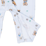 Viscose from Bamboo Polo Romper - Bestie Dogs Blue by Angel Dear (view 5 of 5)