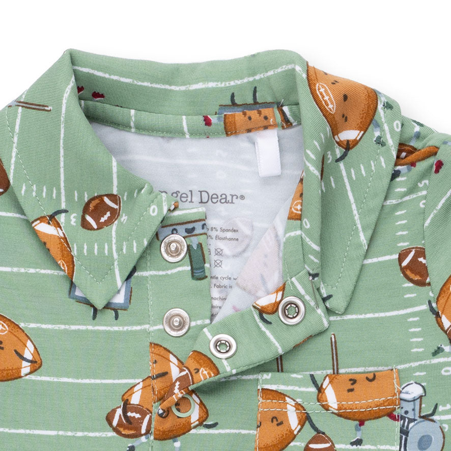 Footballs Playing Football - Polo Romper by Angel Dear (view 4 of 5)