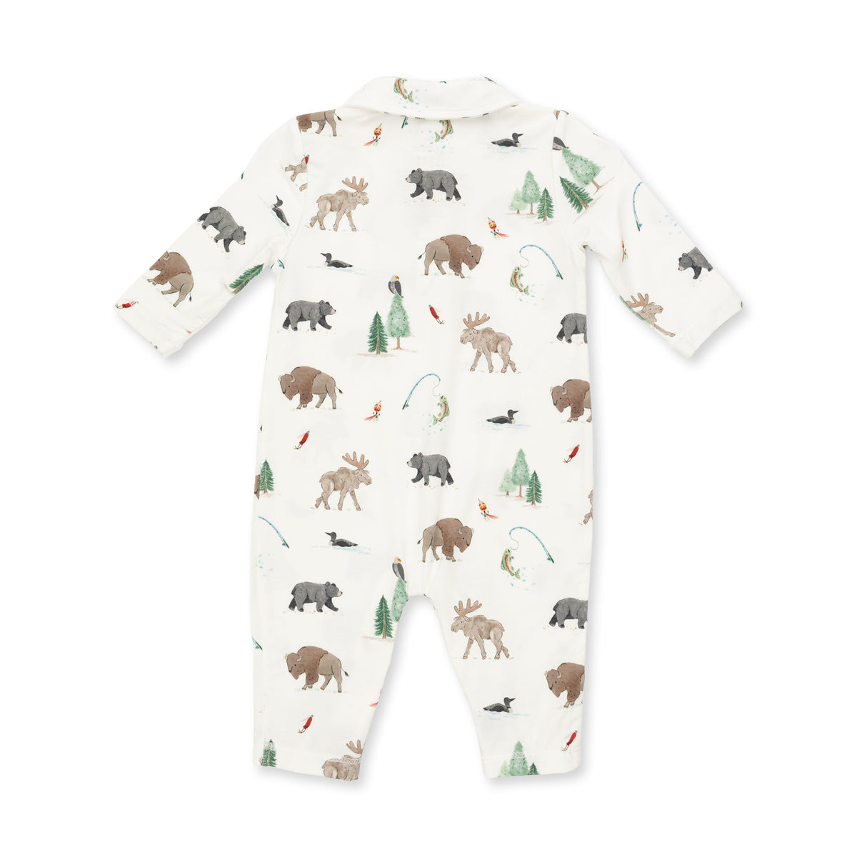 Northern Woodland Animals - Polo Romper by Angel Dear