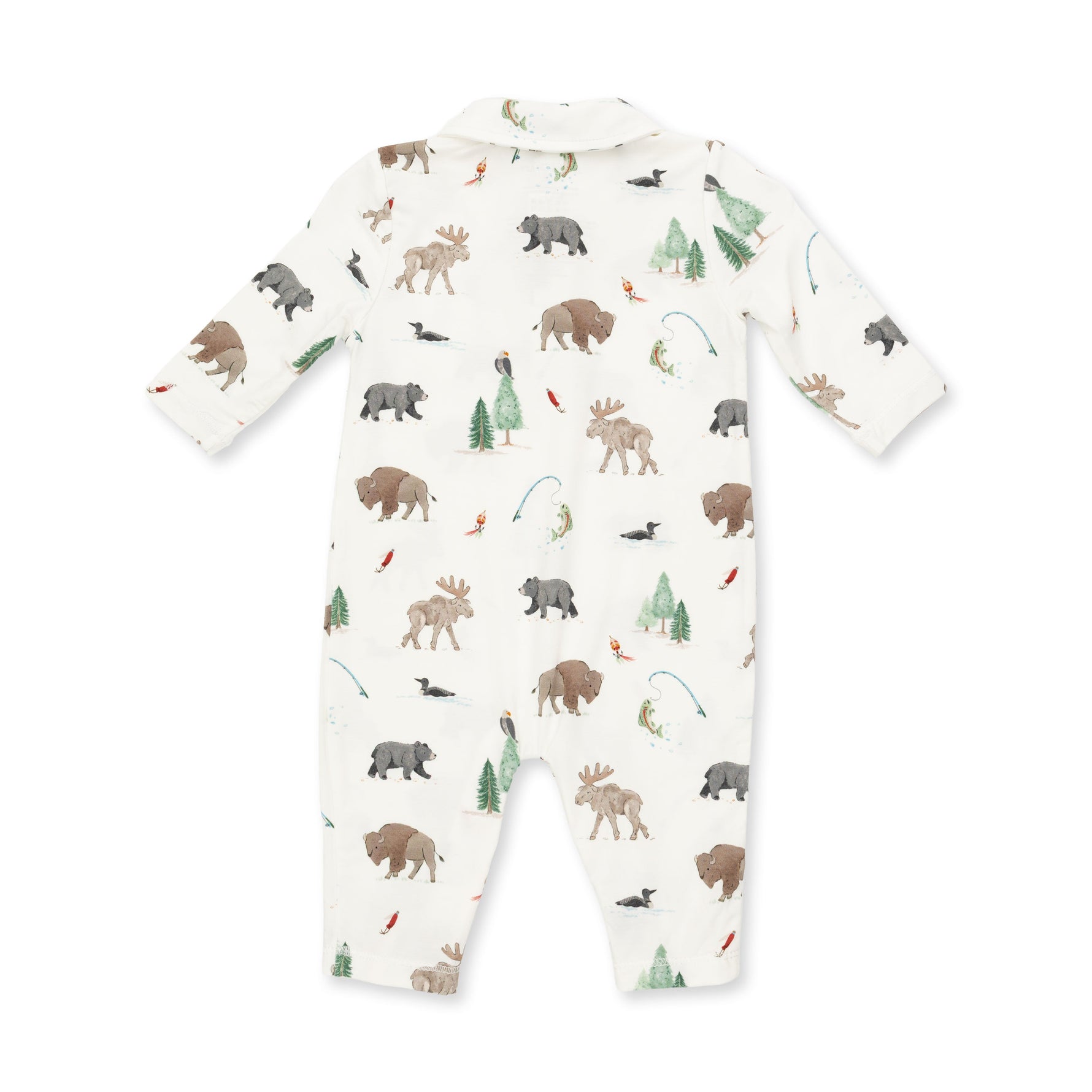 Northern Woodland Animals - Polo Romper by Angel Dear
