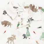 Northern Woodland Animals - Polo Romper by Angel Dear