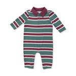 Rugby Stripe Green - Polo Romper by Angel Dear (view 2 of 5)
