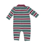 Rugby Stripe Green - Polo Romper by Angel Dear (view 3 of 5)