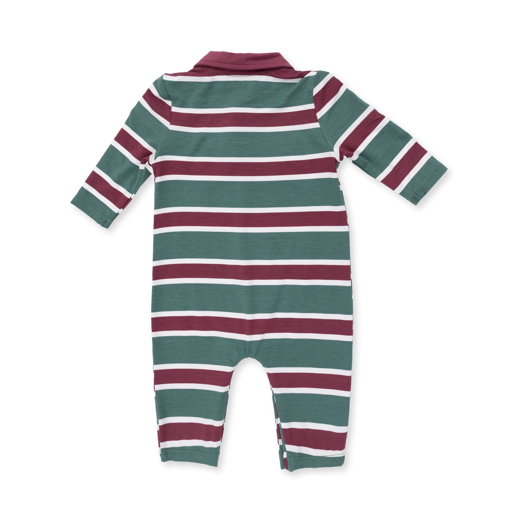 Rugby Stripe Green - Polo Romper by Angel Dear (view 3 of 5)