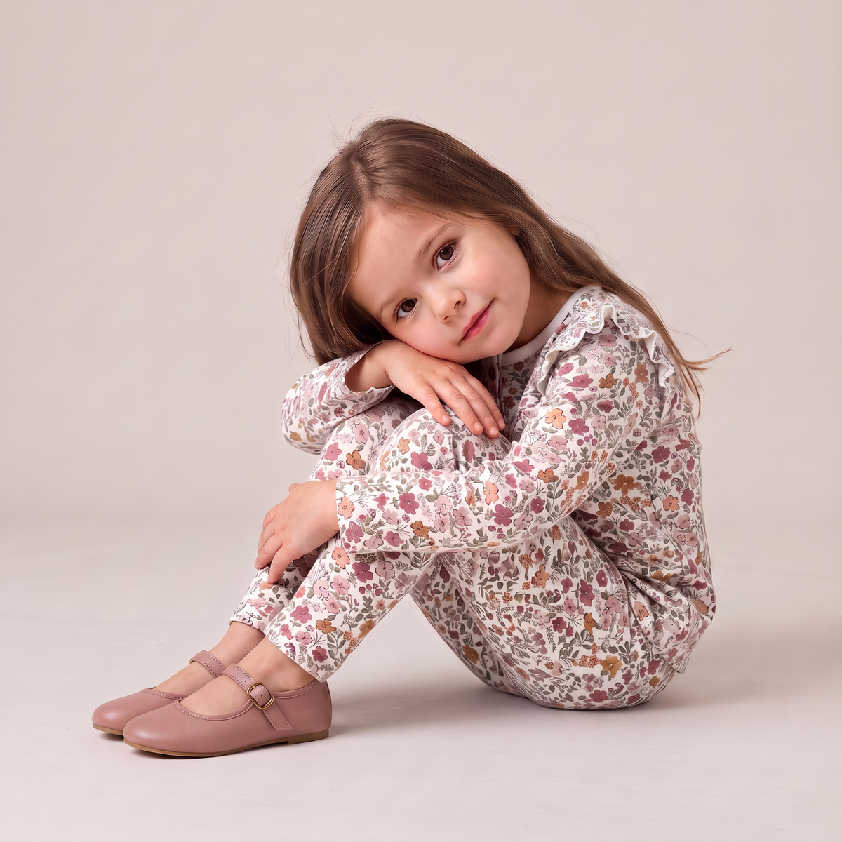 Organic Legging Set of 2 - Woodland Sprig + Taupe by Makemake Organics