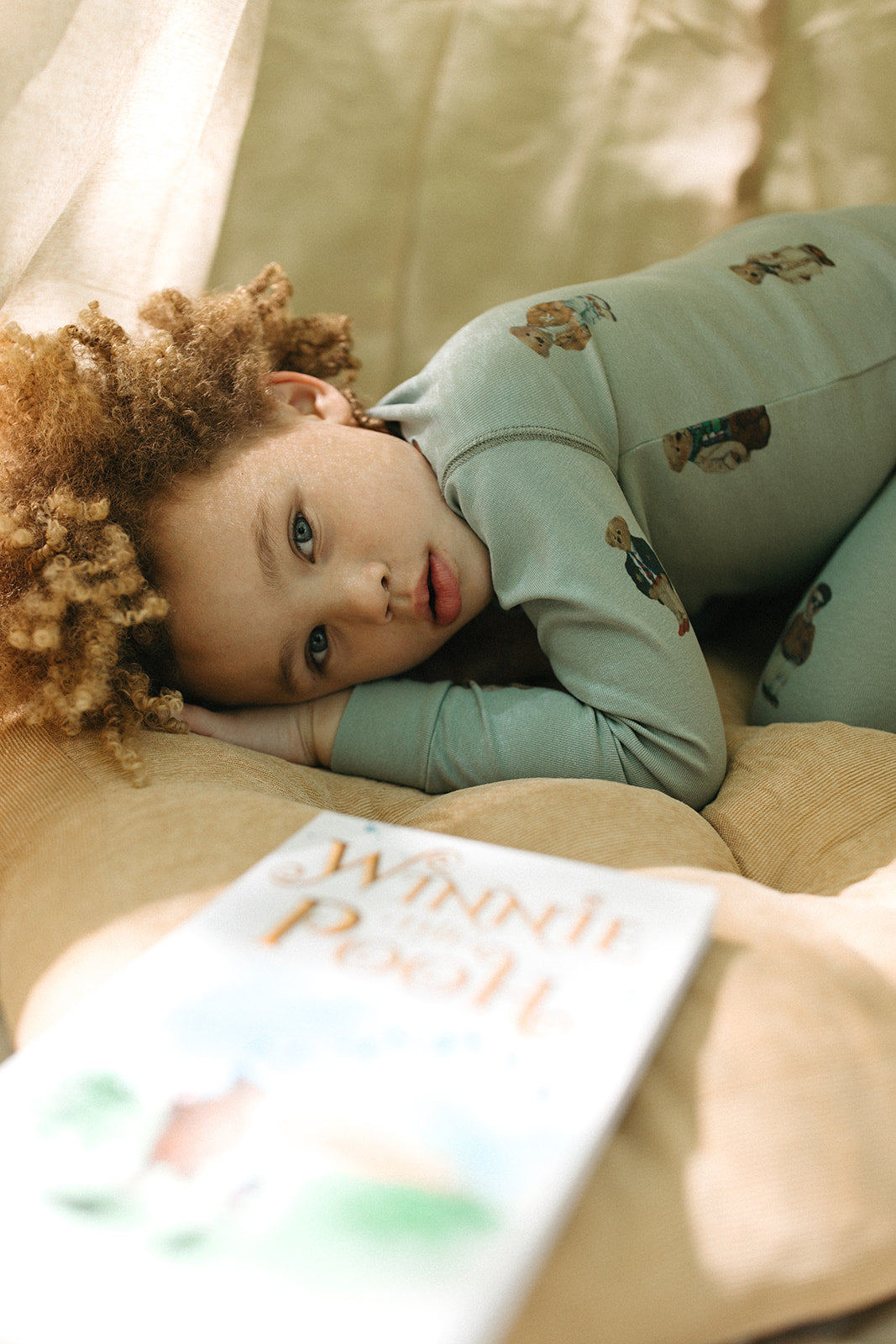 Teddy Pattern Lounge Crewneck Set - Jade by Crew Kids NY