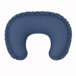 Denim Dot Ruffle Nursing Pillow Cover by Little Mae & Co