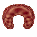 Red Beige Gingham Ruffle Nursing Pillow Cover by Little Mae & Co (view 3 of 3)