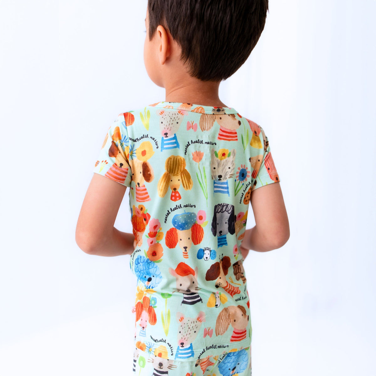 Organic The Second-Skin 2-Piece Short Sleeve Pajama | Mindful Doggos by Raising Mama at Everetts Place
