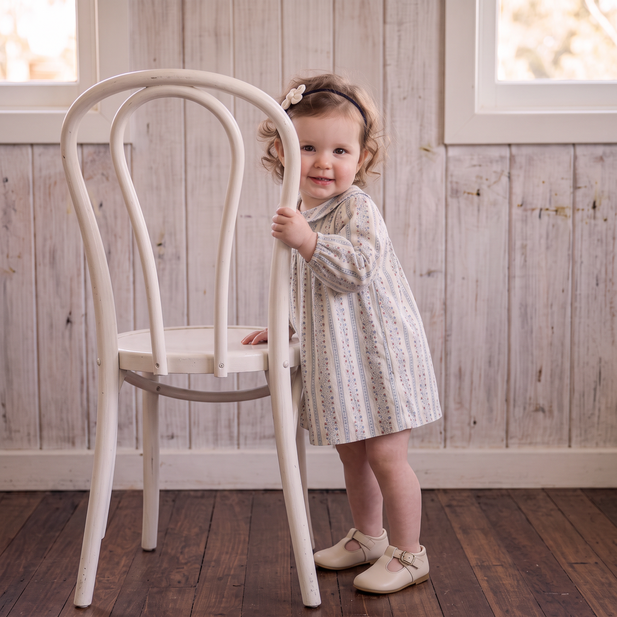 Organic Peter Pan Collar Dress - Vine Trail by Makemake Organics