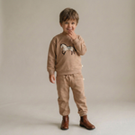 Organic Fleece Jogger Pants - Taupe by Makemake Organics
