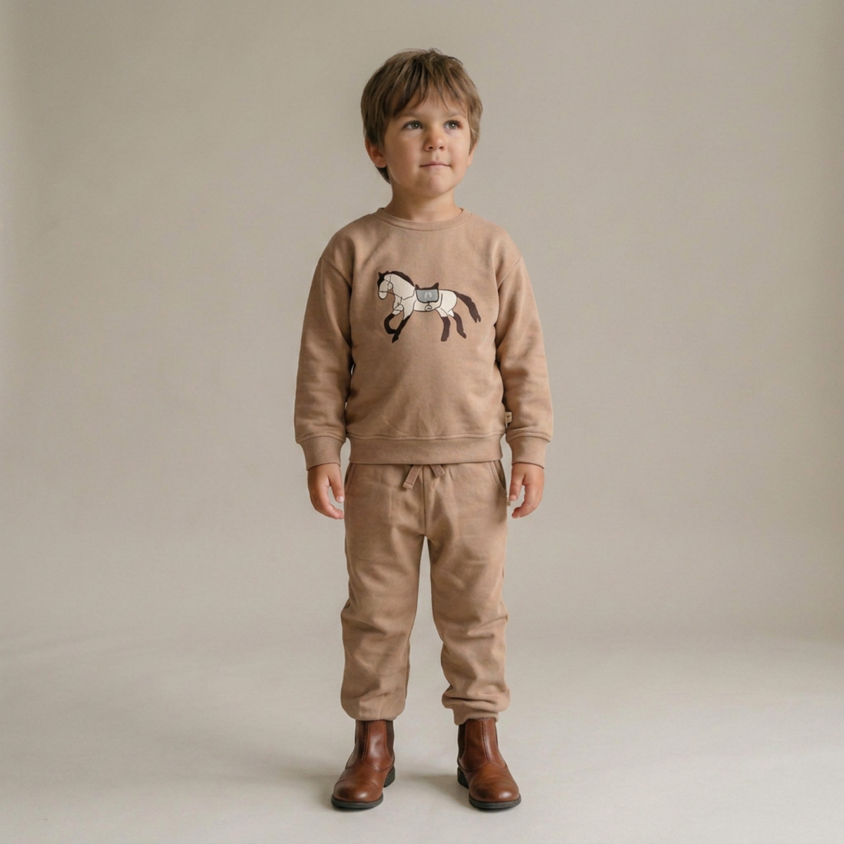 Organic Fleece Sweatshirt - Horse by Makemake Organics
