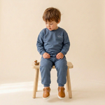Organic Fleece Jogger Pants - Navy by Makemake Organics