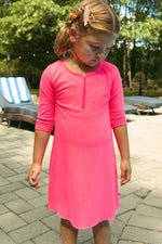 Mesh Neon Swim Dress - Pink by Crew Kids NY at Everetts Place