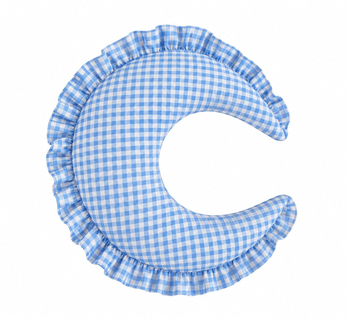 Gingham Feeding Old Support Ruffle Nursing Pillow Cover by Little Mae & Co