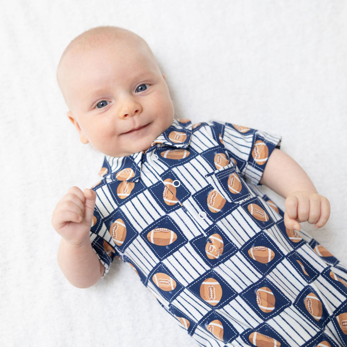 Football Patchwork - Polo Shortie by Angel Dear