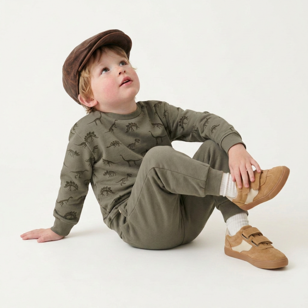 Organic Fleece Jogger Pants - Olive by Makemake Organics