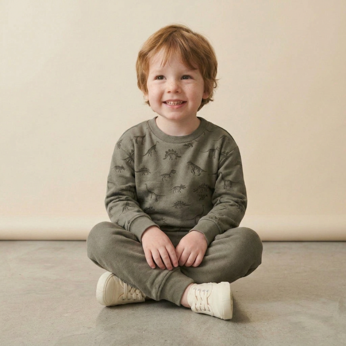 Organic Fleece Sweatshirt - Dino by Makemake Organics