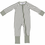 Green Stripe Bamboo Zipper by Mebie Baby