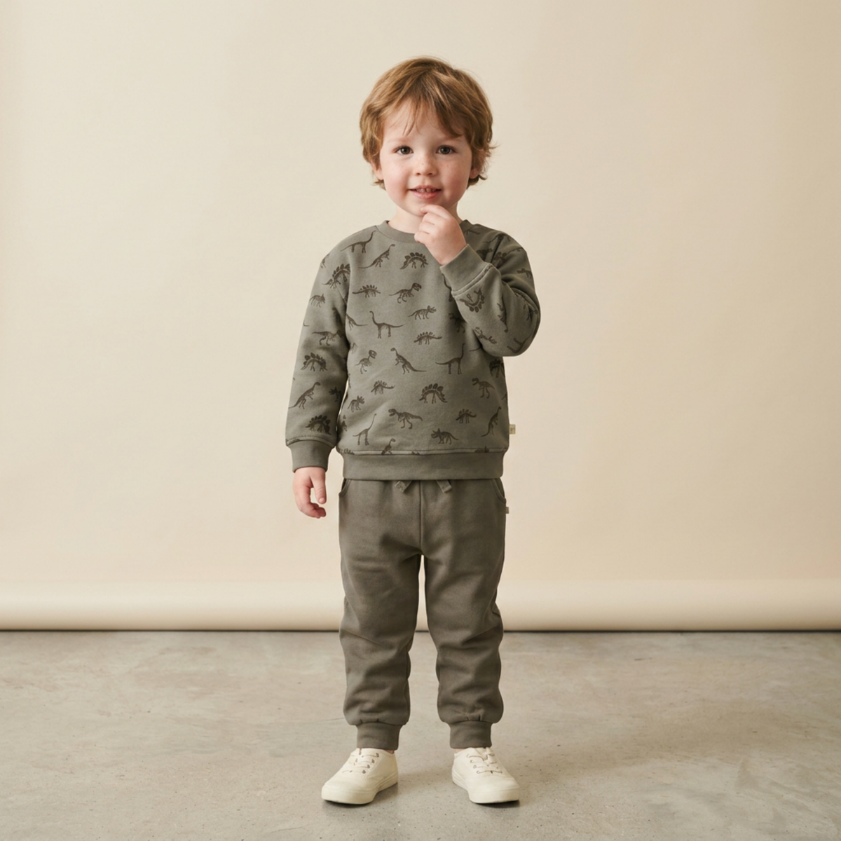 Organic Fleece Sweatshirt - Dino by Makemake Organics
