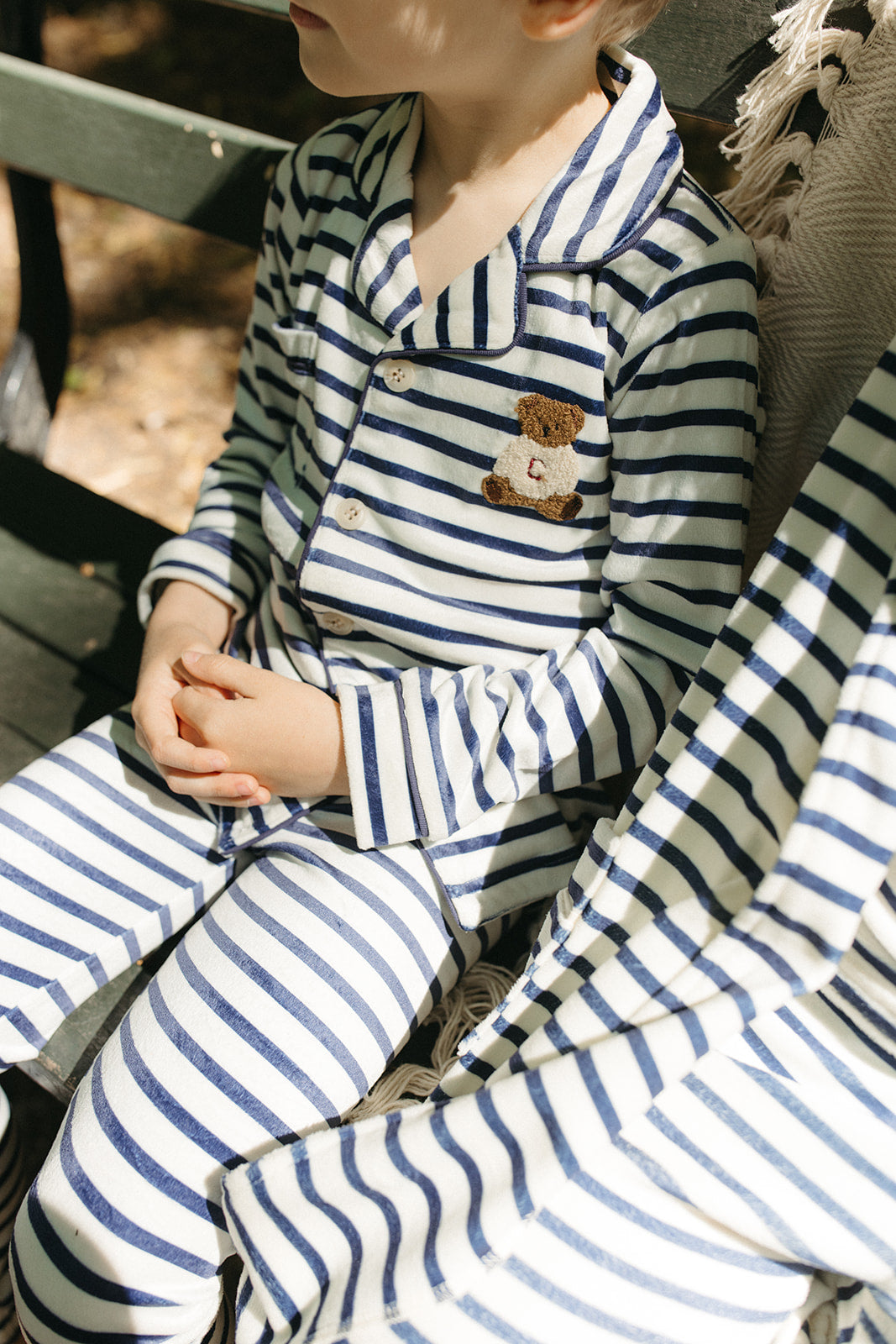 Teddy Grandpa Set - Navy by Crew Kids NY