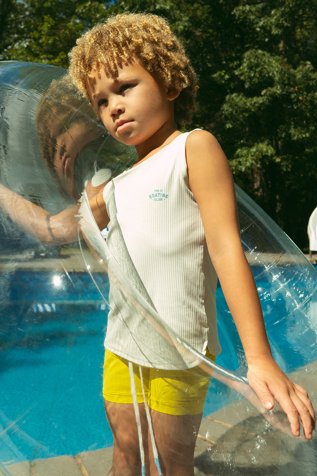 Pier 13 Boy Swim Tank Set - Yellow by Crew Kids NY at Everetts Place