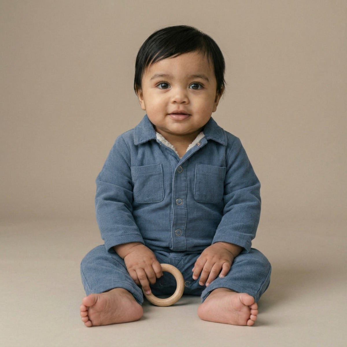 Organic Corduroy Jumpsuit - Navy by Makemake Organics