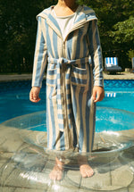 Pier 13 Terry Wrap Hooded Beach Cover Up Blue Crew Kids NY by Crew Kids NY at Everetts Place