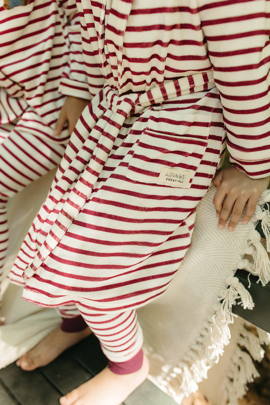 Teddy Lounge Robe - Maroon by Crew Kids NY