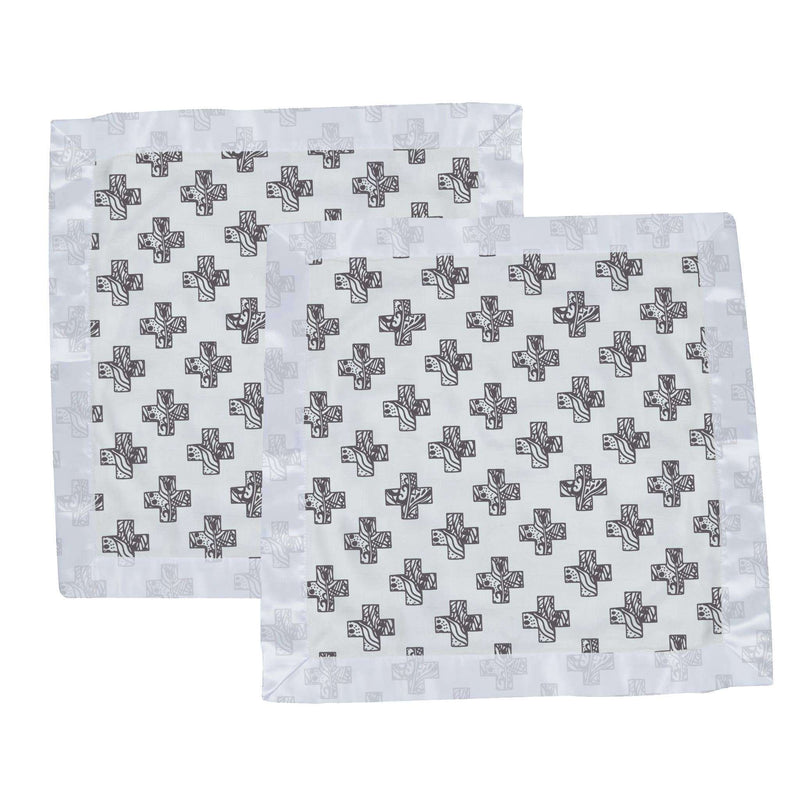 Newcastle Classics Nordic Cross Blankie made from 100% natural bamboo muslin, 16" x 16".
