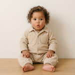 Organic Corduroy Jumpsuit - Oat by Makemake Organics