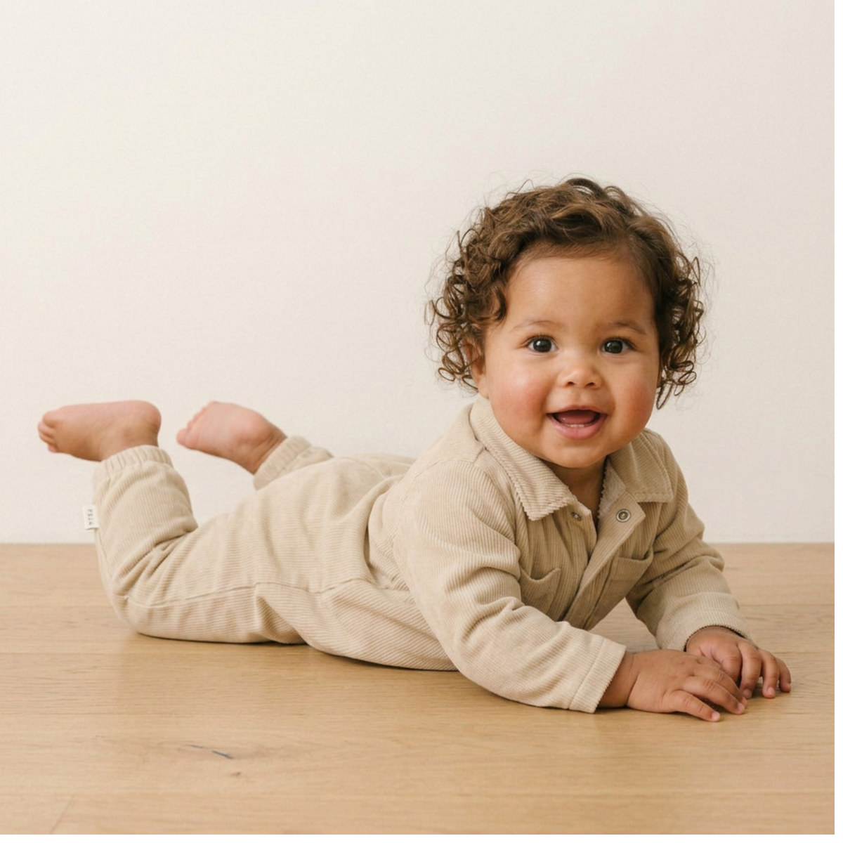Organic Corduroy Jumpsuit - Oat by Makemake Organics