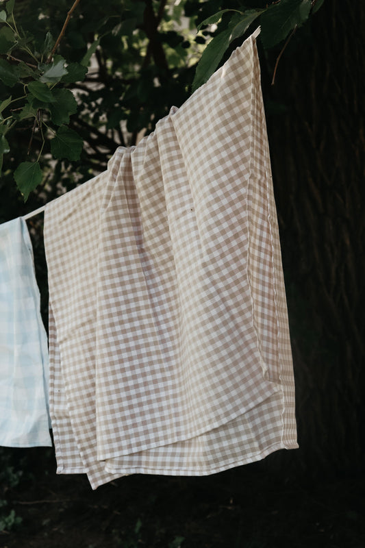 Haven Gingham Baby Blanket Soft Cotton Comfort For Sleep Little Mae & Co Everetts Place: Online Boutique