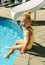 Crew Kids NY Sorbet One Piece Swimsuit With Bow Detail Lemon Color by Crew Kids NY at Everetts Place