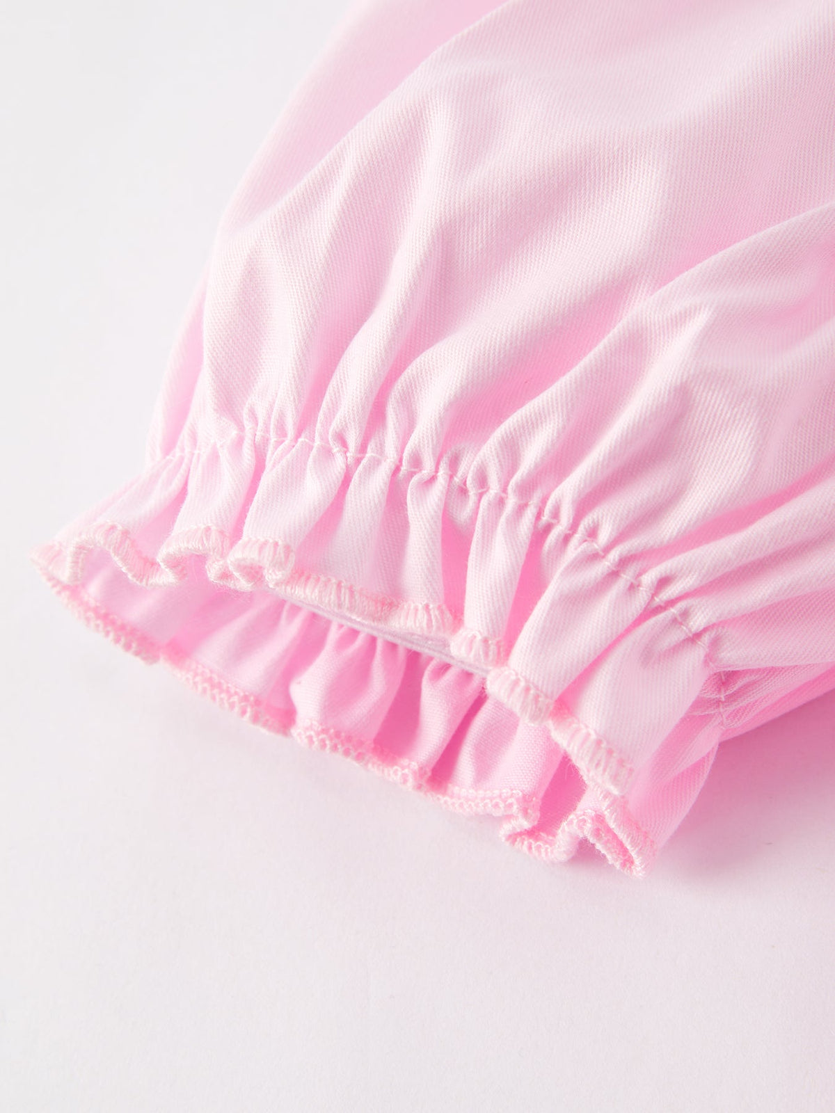 White Bow Smock Embroidered Pink Dress by Rylee Faith Designs at Everetts Place