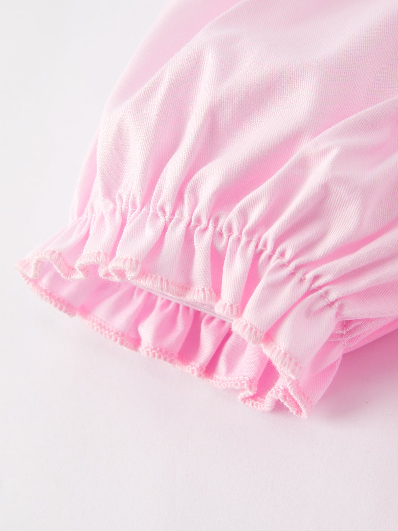 White Bow Smock Embroidered Pink Dress by Rylee Faith Designs at Everetts Place