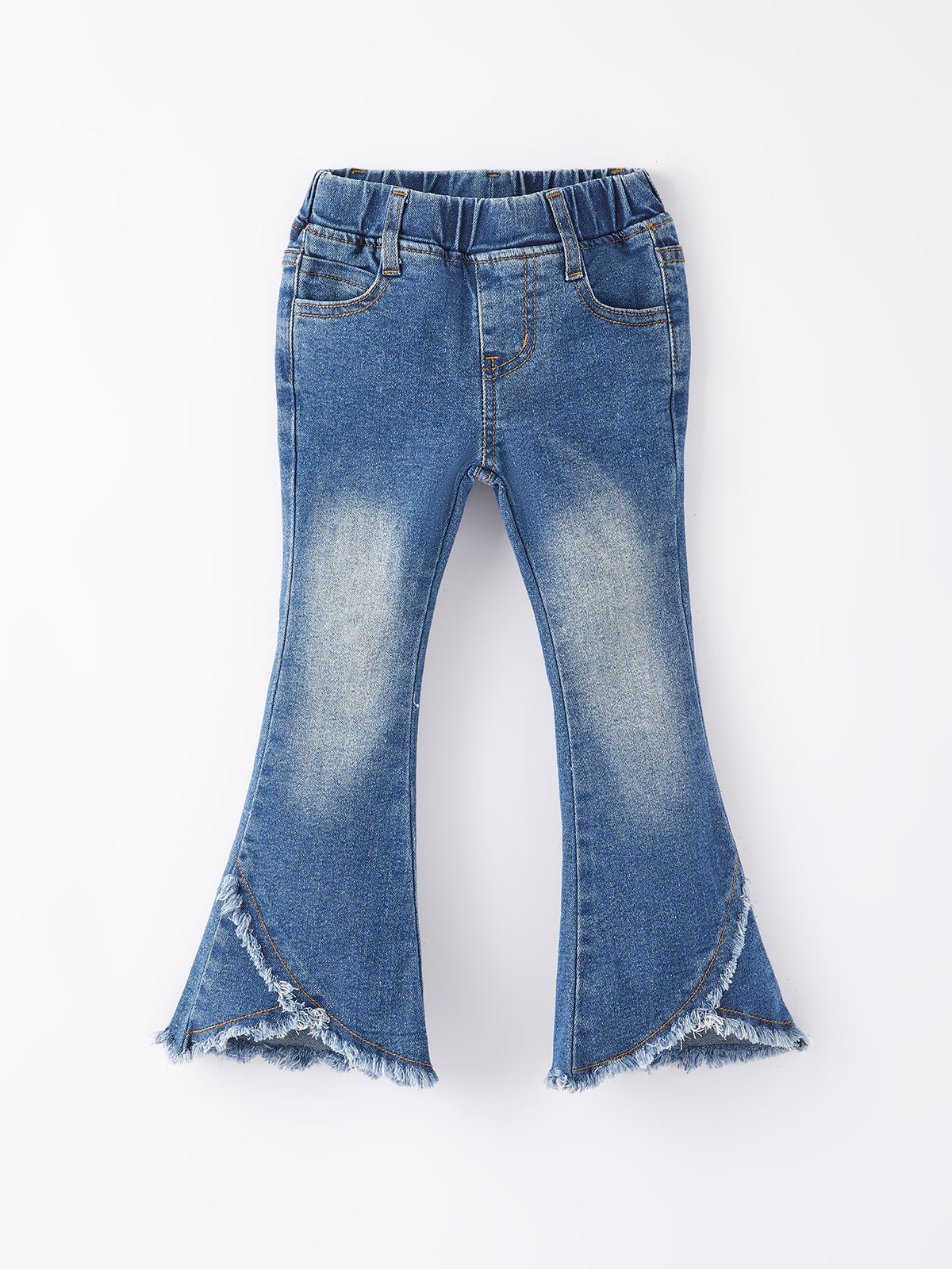 Girls Blue Denim Bell Denim Pants by Rylee Faith Designs at Everetts Place