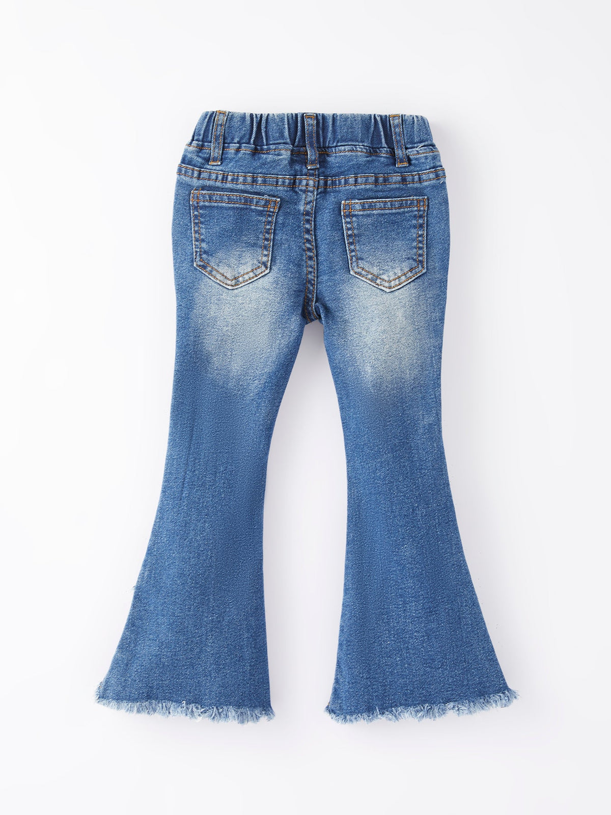 Girls Blue Denim Bell Denim Pants by Rylee Faith Designs at Everetts Place