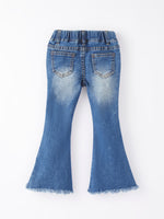 Girls Blue Denim Bell Denim Pants by Rylee Faith Designs at Everetts Place