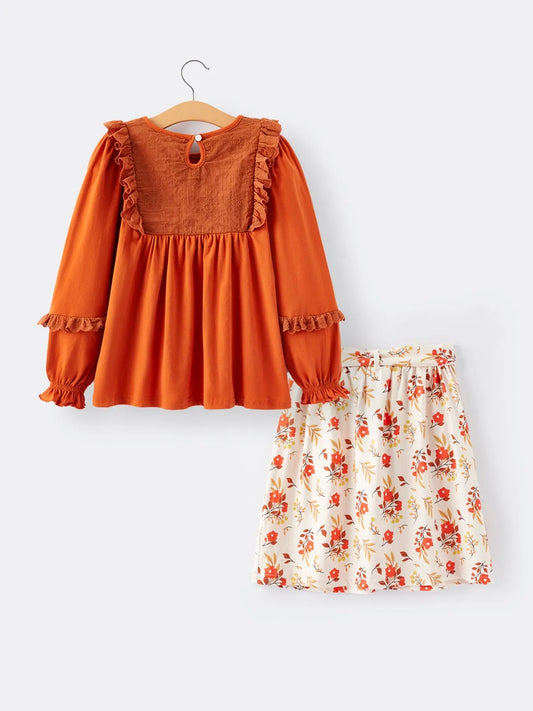 Fall Girls Red Outfits Set for Autumn Fashion Rylee Faith Designs