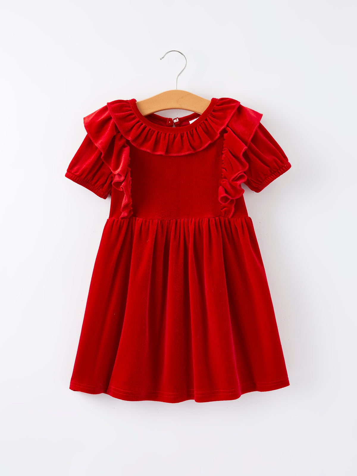 Christmas Red Velvet Girls Dress by Rylee Faith Designs