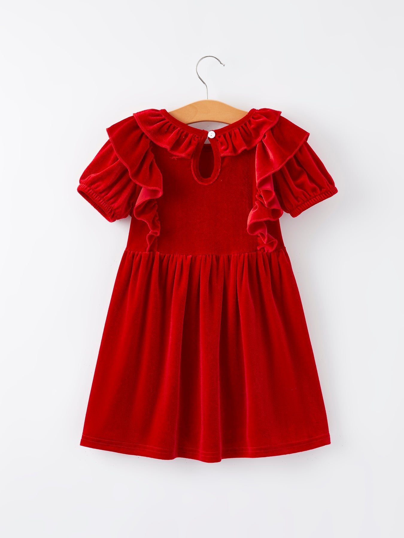 Christmas Red Velvet Girls Dress by Rylee Faith Designs