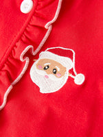 Christmas Red Girls Embroidered Pajamas by Rylee Faith Designs