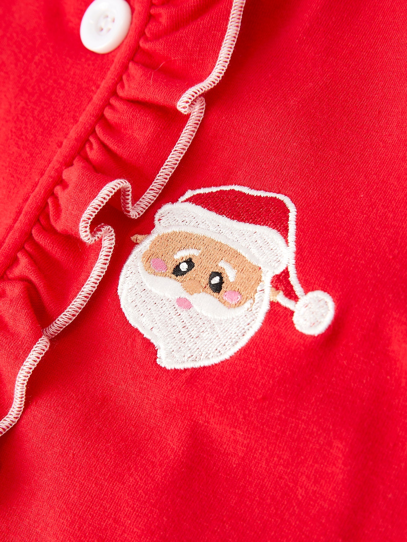 Christmas Red Girls Embroidered Pajamas by Rylee Faith Designs
