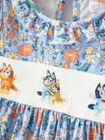 Rylee Faith Designs Girls Fall Cartoon Embroidery Dress with Comfortable Fit - Apparel & Accessories > Clothing > Dresses Dress