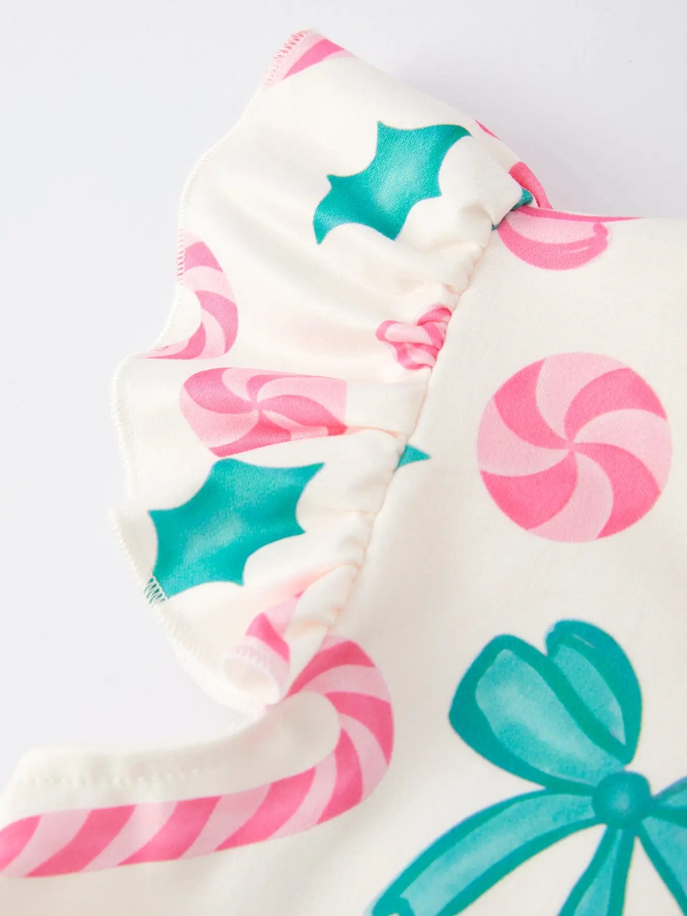 Rylee Faith Designs Girls Christmas Candy Bow Print Dress For Holiday Photos - Apparel & Accessories > Clothing > Dresses Dress